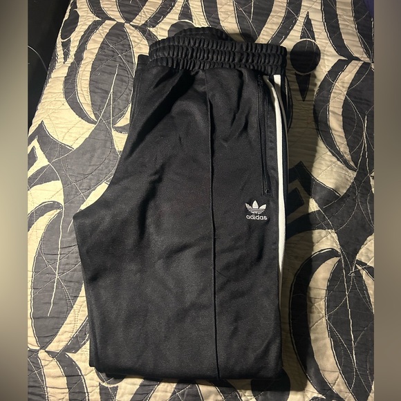 Adidas originals Black Joggers with White Stripes - Picture 1 of 5